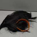 Topcosplay Girls Kids Wigs Black Long Straight Cosplay Halloween Costumes Party Wig with Headband(1849)