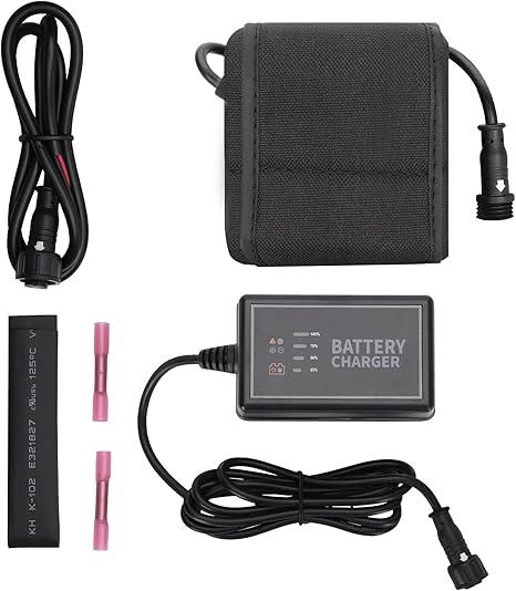 10Ah High-Capacity Fish Finder Battery and Charger Kit,Compact & Portable for Kayak,Compatible with GPS,Fish Finders,and Most 12V Electronics