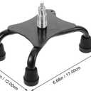 Quad Cane Tips Replacement, Universal Rubber Walking Stick Foot Base for Stability, Self-Standing 4-Leg Crutch End Pad, Non-Slip Replacement Feet for Most Standard Canes Hiking Poles Crutche