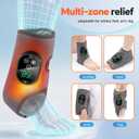 2PCS Cordless Foot Massager for Neuropathy, Foot and Ankle Massager for Pain Relief, 3000mAh Rechargeable Ankle Heating Pad with Massage for Circulation, Gray