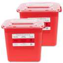 Alcedo Sharps Container for Home Use 2 Gallon (2-Pack) | Biohazard Needle and Syringe Disposal | Professional Medical Grade