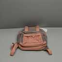 LOVEVOOK Mini Backpack for Women Stylish Waterproof Backpack Purse with USB Port, Cute Bookbag for College School Travel (11 Inch, Pink & Grey)