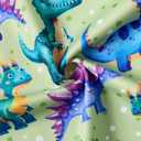 RAISEVERN Girls Dresses Short Sleeve for School Casual T-Shirt Dress Age 4-9 Years (7-8 Years, D1-dinosaur)