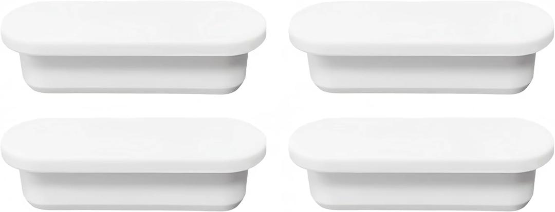 6 x 4 Pcs Rubber Sink Hole Cover, Oval Overflow Cover for Kitchen & Bathroom Basins, Reusable