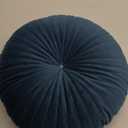 Pumpkin Pillow Round Floor Pillow Sofa Tatami Pillow Office Chair Cushion Room Decoration (13"x3", Blue)
