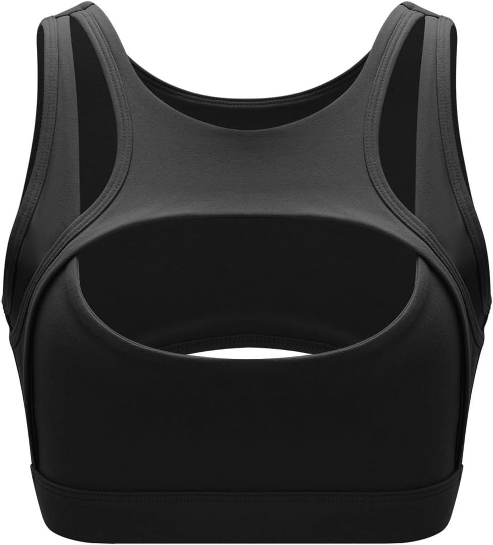 Big Busted Women Shockproof Sports Bras With Removable Pads Seamless Yoga Croptop T-Shirt Bra Training Underwear (Color : Black, Size : S/ Small)