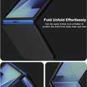 Foluu Slim Fit Case for Samsung Galaxy Z Flip 7, Ultra Thin Matte PC with Non-Slip Grip Full Protection Protective Cover for Samsung Galaxy Z Flip7 5G 2025 (Black)