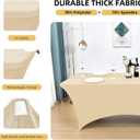 2-Pack 8ft Spandex Table Covers for Rectangle Folding Tables - Washable Elastic Tablecloth - Ultimate Fitted Table Protector for Birthday Parties, Trade Shows, Banquet