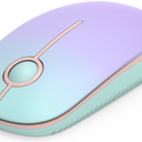 Unipows Wireless Mouse  2.4G Slim Portable Computer Mouse with Nano Receiver, Less Noise Mobile Optical Mice for Notebook, PC, Laptop, Desktop (Gradient Mint Green)