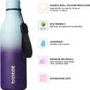 BJPKPK Insulated Water Bottles, 25 oz Stainless Steel Metal Water Bottle with Strap, BPA Free Leak Proof Thermos, Mugs, Flasks, Reusable Water Bottle for Sports & Travel, Ocean Dream (25 Ounces)