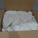 WhatsBedding White Queen Size Feather Down Fiber Comforter, Filled with Feather and Down Fiber, All Season Fluffy Ultra Soft 100% Cotton Duvet Insert, Luxury Hotel Bedding Style Comforter,90"x90"