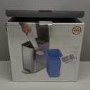 simplehuman Small Bathroom Trash Can with Lid, Stainless Steal Waste Basket, 5 Liter / 1.3 Gallon, Brushed