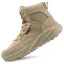 FREE SOLDIER Men's Durable Work Boots 6 Inches Lightweight Waterproof Hiking Boots Suede Leather Tactical Boots(Classic Tan 11.5)
