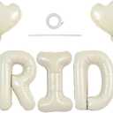 TONIFUL 40 Inch Large Cream White Bride Balloons, Giant Ivory Alphabet Big Balloons Banner for Wedding Marriage Bachelorette Bridal Shower Engagement Bride To Be Party Decorations and Supplies