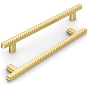 10 Pack 6.3 Inch(160mm) Kitchen Cabinet Handles Brushed Gold Cabinet Pulls Kitchen Cabinet Hardware Drawer Pulls for Cupboard Wardrobe