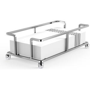 Update Bathroom Paper Towel Holder Bathroom Guest Towel Holder Tray for Bathroom Napkin Holder Guest Towels Disposable Bathroom Napkin Holder, Bathroom, Kitchen Dinning Table (Chrome)