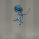 Sea Urchin Jellyfish Christmas Ornament Coastal Beaded Beach Theme Holiday Decorations Ocean Inspired Elegant Hanging Jellyfish Decorations with Crystal and Ribbons(Blue, 3 Pcs)