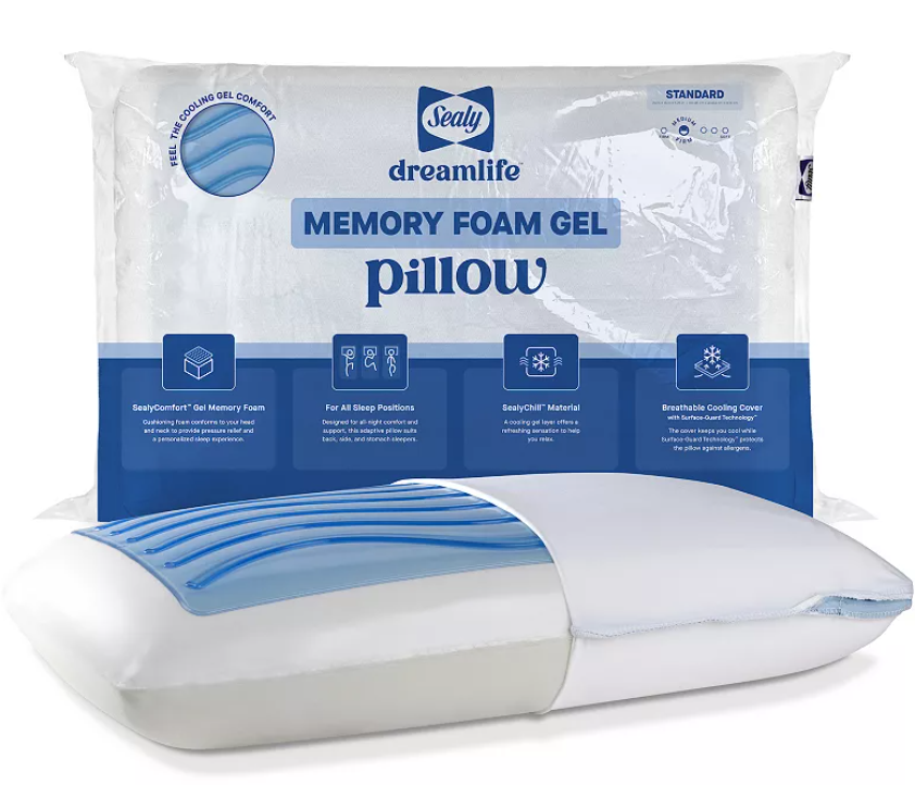 Sealy Dreamlife Memory Foam Gel Pillow