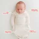 Swaddelini Organic Cotton Sleep Sack, Swaddle for Newborns, 0-3 Month Baby Sleep Sack, 6-12 pounds, Made in USA