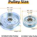 GY20629 Idler Pulley with GY22172 Idler Pulley Replaces GY20629 John Deere GY20629 Idler Pulley John Deere GY22082 Idler Pulley, GY20110 Pulley, GY22172 Idler Pulley John Deere GY20067