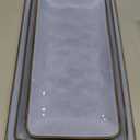 Famiware Serving Platter, Rectangular 15.67/14.1/12.6inch Serving Dishes for Entertaining, Reactive Glaze, Stoneware Serving Trays for Party, Food, Turkey, Snack, Cheese, Ocean Series, Blue