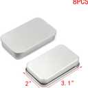 MY MIRONEY 3.1" x 2" x 0.6" Metal Slide Top Tin Containers for Candies Jewelry Crafts Pills Survival Kit Pack of 8