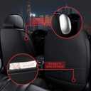 Fit for Honda CR-V 2008-2026 Seat Covers, Waterproof and Wear Resistant Sports Seat Cover, Premium Nappa Leather Car Seat Covers.（5 Seats-Black Red）