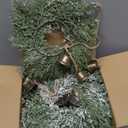 Civaner 12 Pcs Small Christmas Wreath Real Touch 10 Inch Christmas Kitchen Cabinet Wreaths with Bell Mini Wreaths Rustic Farmhouse Decoration for Xmas Front Door Window Home Table Pillar Decor