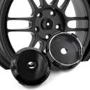 Rhinotuning 4pcs 68mm Wheel Hub Center Caps Black for RPF1 Wheel Rims #44742-SHJ-A90#08W15-SLJ-0M00-A2, 68mm(2.86in)/64mm(2.52in) Replacement Wheel Caps