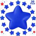 Blulu 30 Pieces Star Stress Ball Bulk Mini Foam Stress Relief Squeeze Ball Toys for School Carnival Reward, Student Prizes, Party Bag Fillers, Hand Exercise