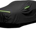 Favoto 6-Layers SUV Car Cover - Waterproof All Weather for Automobiles, Heavy Duty Outdoor Dust Rain Sun Protection Snowproof Car Tarp 4 Windproof Straps, Universal Fit for SUV (170-181 inch) (Black)