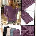 Oakgarden 4 Pack Maternity Long Sleeve Shirts Pregnancy Sweaters (L)