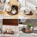 Lazy Susan Organizer 2 Pack for Table Top, 10'' and 9'' Wooden Lazy Susan Turntable Organizer for Cabinet Pantry Kitchen Countertop Organizer Spice Organization