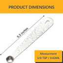 2 x 2PCS 1/8tsp(0.63ml) Single Measuring Spoon, Stainless Steel Embossed Measure Scoop Only, Individual Spoon for Cooking and Baking