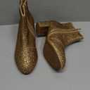 ABSOLEX Girle's Rhinestone Round Toe Block Chunky Low Heel Ankle Booties, Size 2