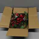 10 Pcs Artificial Pine Picks Christmas Pine Picks Pine Needles Branches with Red Berry Pinecones Berry Branches Fake Berries for Flower Arrangements Wreaths Holiday Xmas Tree Decoration