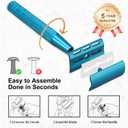 3 x Double Edge Safety Razor, Single Blade Razors for Men and Women, with 10 Stainless Steel Safety Razor Blades, Smooth and Close Wet Shaving, Plastic Free, Blue