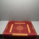 Mahjong Mat, 3mm Thick Noise Reducing Mahjong Mat for Tables 31.5x31.5 Inch Waterproof Surface with Drawstring Storage Bag - Durable Non-Slip Design for Poker Cards Dominoes and Tile Games (Red)