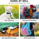 Compatible with AirTag Holder Case with Keychain, 4 Pack Protective Cases Cover Tags GPS Tracker Item Tag Finders Accessories for Keys, Bags, LuggageBlack/White/Red/Blue