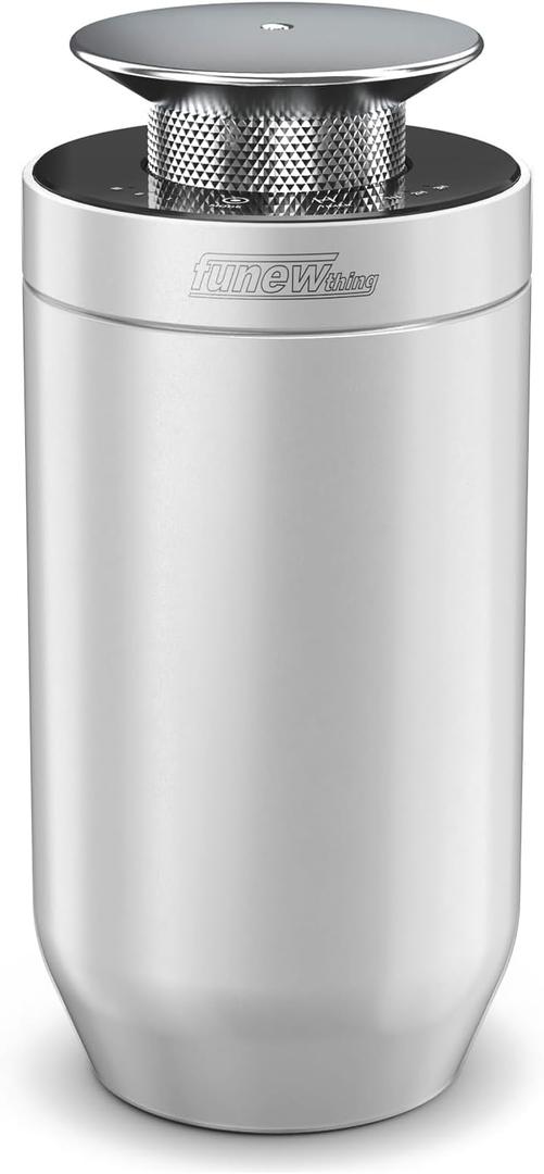 Waterless Essential Oil Diffuser Rechargeable, Portable Car Scent Diffuser Smart Auto On/Off, 3 Mist Mode & Timer, Mini Aromatherapy Scent Air Diffuser for Home Office Car (Aluminum Sliver)