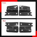 Soft Top Bow Brackets Kit (Left & Right) with Mounting Screws Compatible with 2013-2017 Jeep Wrangler JKU 4-Door ONLY, Replacement for 68163704AB 68163705AB - Heavy Duty Steel