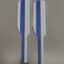 2 Pack 19.7 Inch Nautical Wooden Double Oar Decor with Rope Nautical Oar Paddles Wall Decor Door Hanging Ornament Beach Theme Home DecorationVintage blue