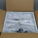 Rolling Kitchen Microwave Cart, 3 Tier Microwave Stand with Storage, Small Kitchen Island on Wheels, Wood and Mental Kitchen Shelf Rack, White Organizer for Living Room, Office, Balcony