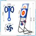 A11N SPORTS Axe Throwing Game with Steel Frame and Bristle Target, Safe Indoor Outdoor Target Game Set, Adjustable Height Yard Game with Axes & Stars for Backyard, Lawn, or Party Play (Blue/Red), Medium to Large