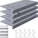 Maxdot 4 Pcs Wire Rack Covers 40 × 16 Inch Felt Gray Shelf Covers for Wire Shelving Shelf Liners 0.35 Inch Thick Removable Shelves Covering for Pantry Store Kitchen Removable Closet Office