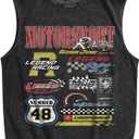 SOLY HUX Men's Vintage Graphic Tank Tops Summer Beach Sleeveless Tanks Vest Streetwear Shirts Black Graphic (Medium)