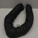 QUOLIX Triangle Under-Door Draft Stopper, 32" Noise Blocker, Weighted Weather Stripping, Gray Cotton & Polyester, Multi-Function Noise & Light Blocker, Black