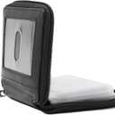 ag wallets Mens Zip Around Leather Wallet with Inserts (Black)