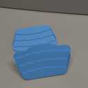 Playing Cards Holders Stands Decks w/Foldable Tabletop Stand, 3 Layers Design for Poker UNO Cards, Playing Card Accessories, Set of 4 (2 Blue + 2 Yellow)