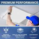 Pushglossy 6 Pack 23.75" X 47.75" X 0.08" Frosted Fluorescent Light Covers
